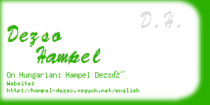 dezso hampel business card